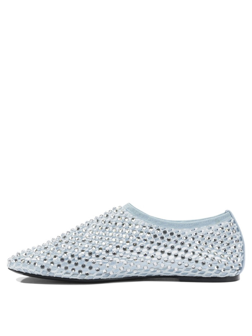 Strategia Pointed Toe Ballerinas With Mesh Upper