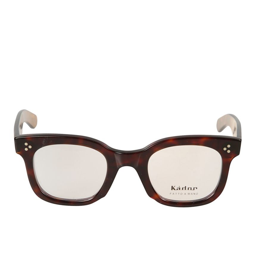 Kador Heritage Tortoiseshell Rectangular Frame Eyeglasses With Metallic Accents
