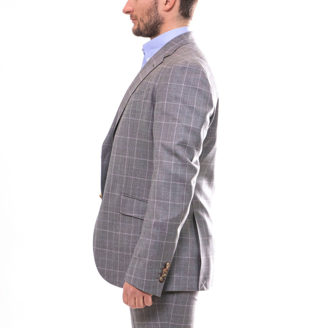 Etro Roma Grey Windowpane Check Two-Piece Suit