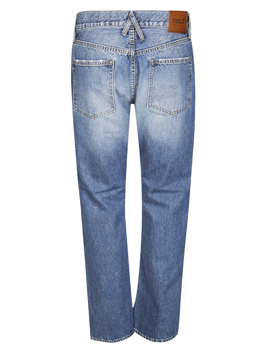 Cycle Distressed Slim Fit Denim Pants