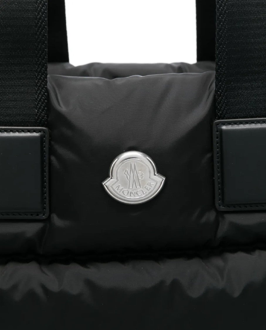 Moncler Quilted Black Bag With Structured Silhouette