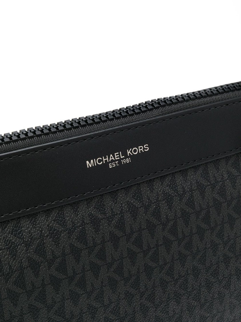 Michael Kors Textured Black Messenger Bag