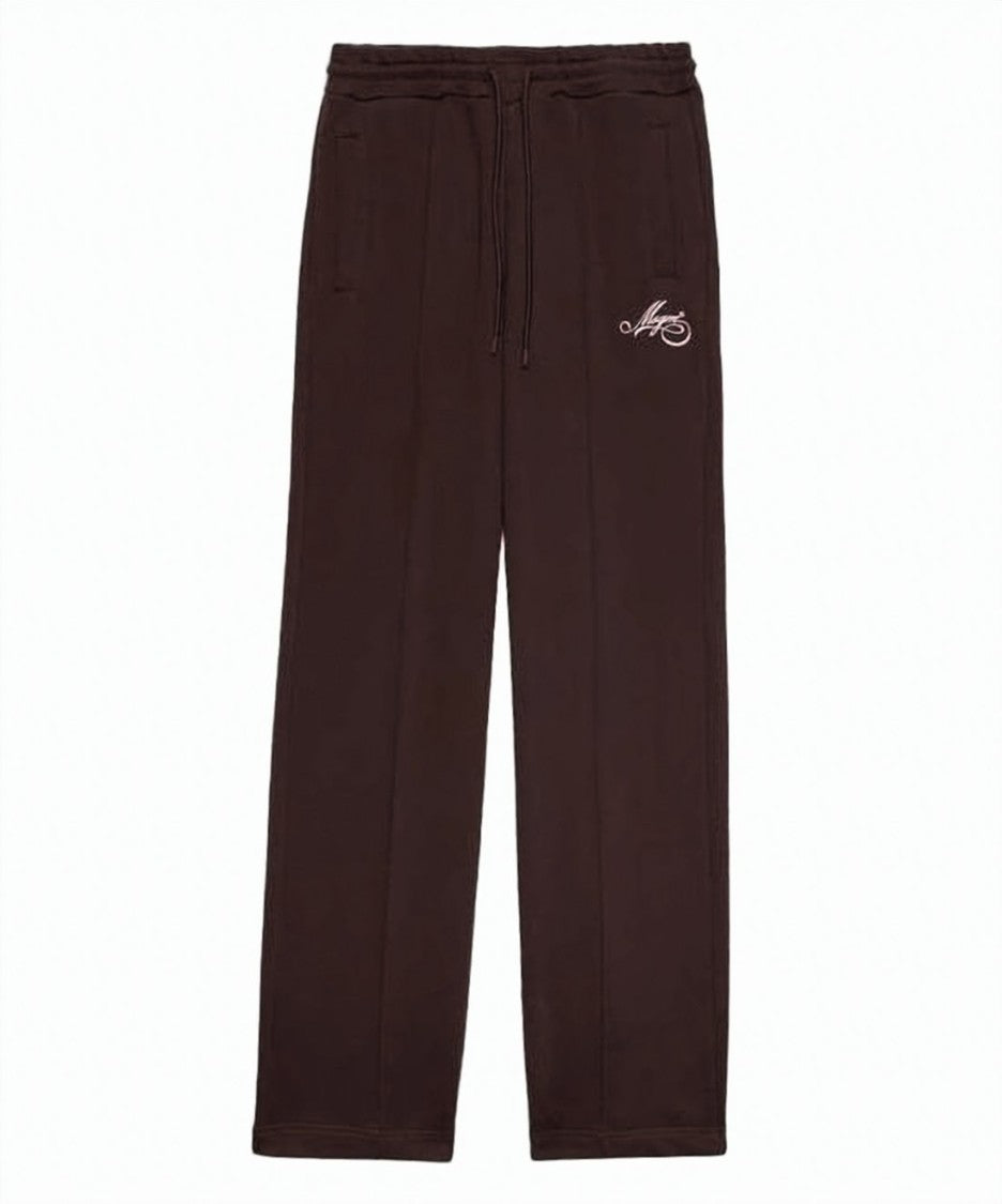 Msgm Relaxed Fit Straight Leg Pants With Embroidered Detail