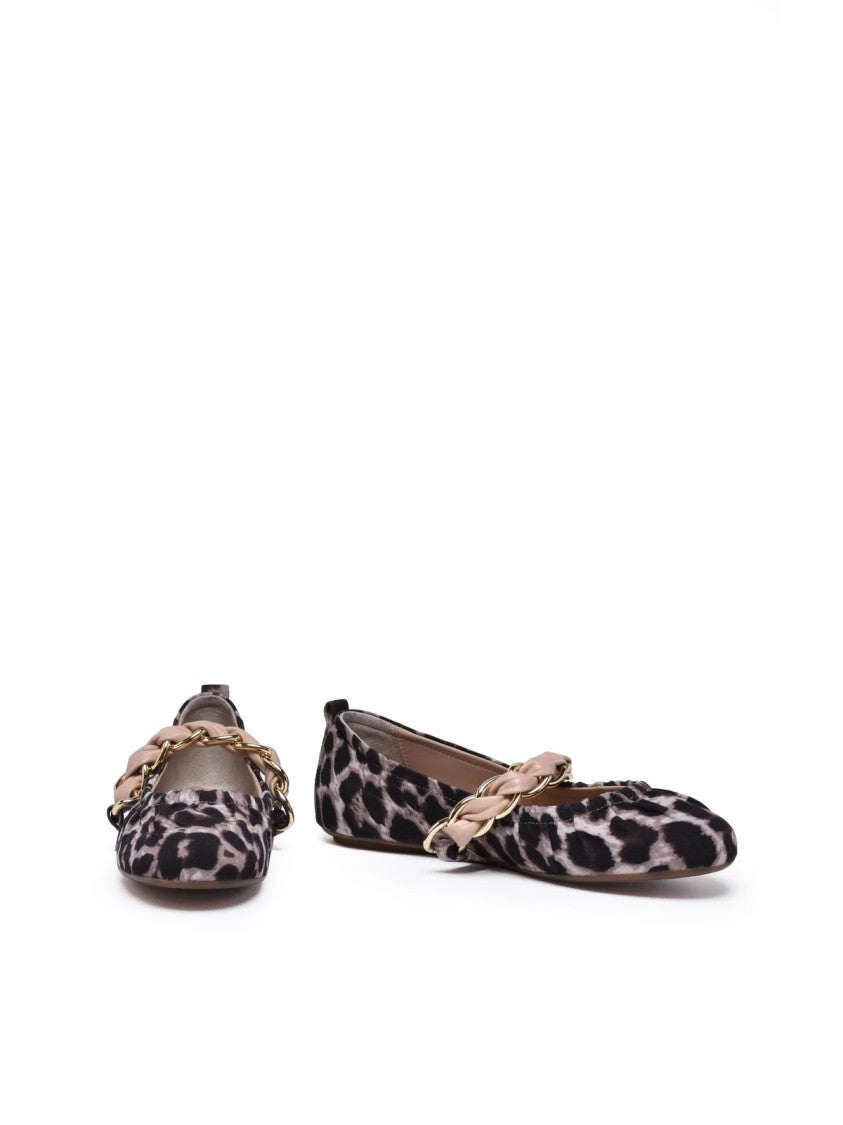 Marella Leopard Print Leather Matteo Flats