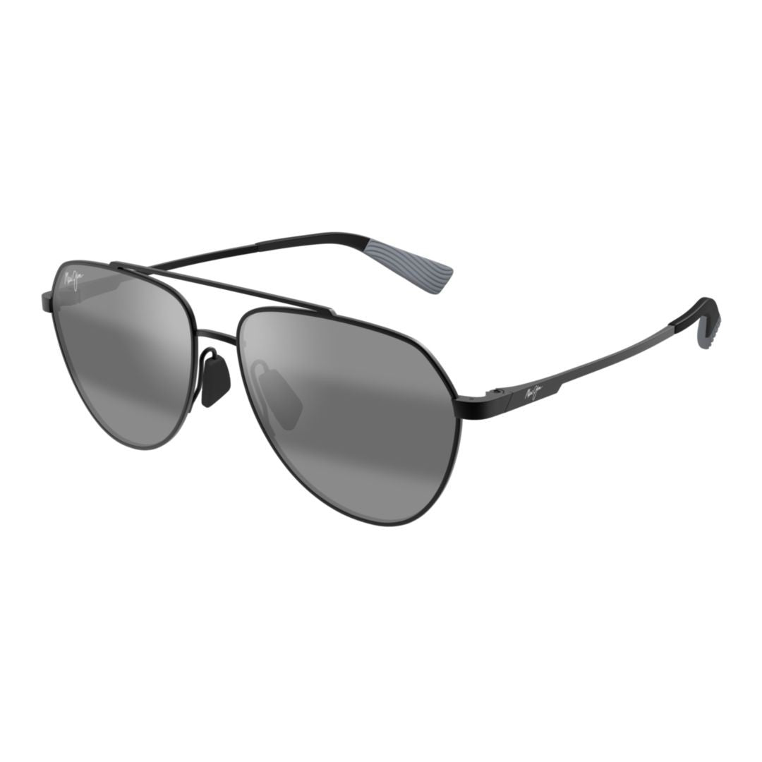 Maui Jim Waiwai Aviator Sunglasses With Slim Black Metal Frame