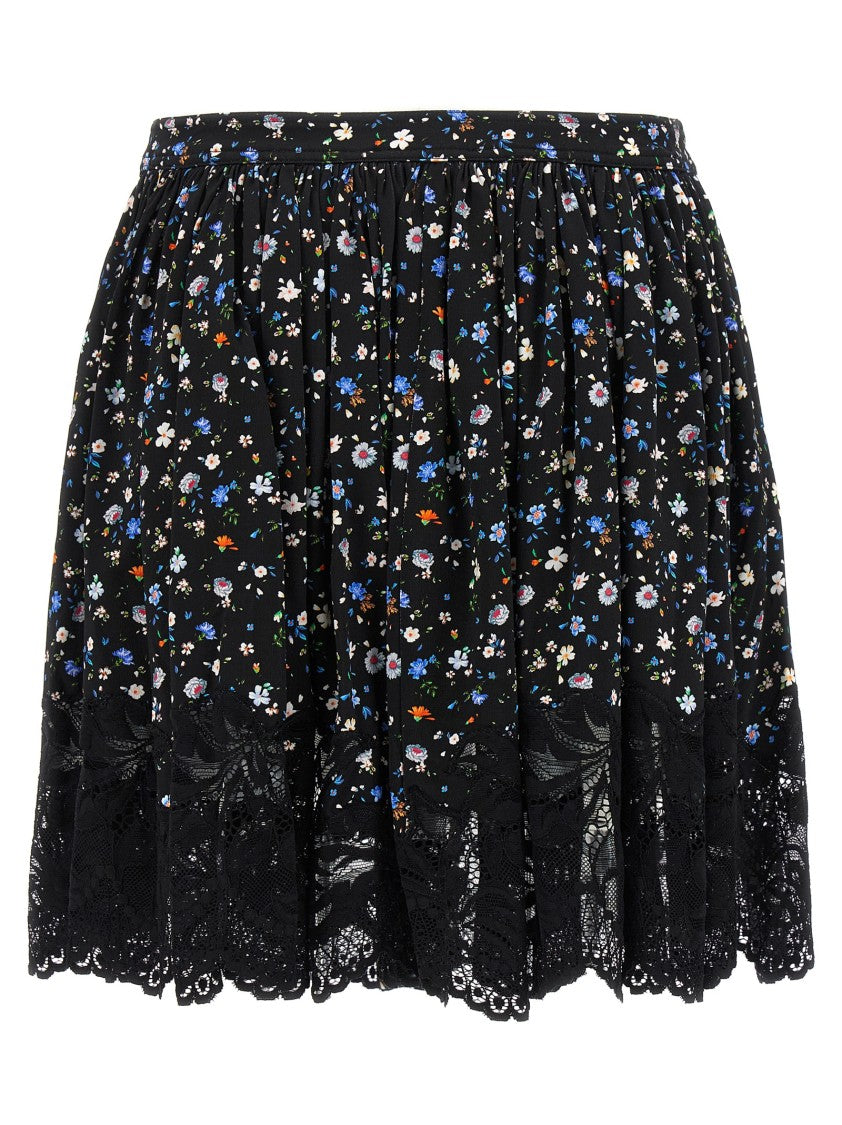 Paco Rabanne Floral Print Mini Skirt