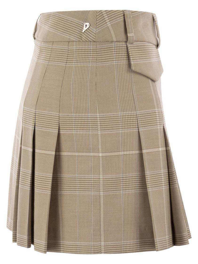 Dondup Prince Of Wales Mini Skirt