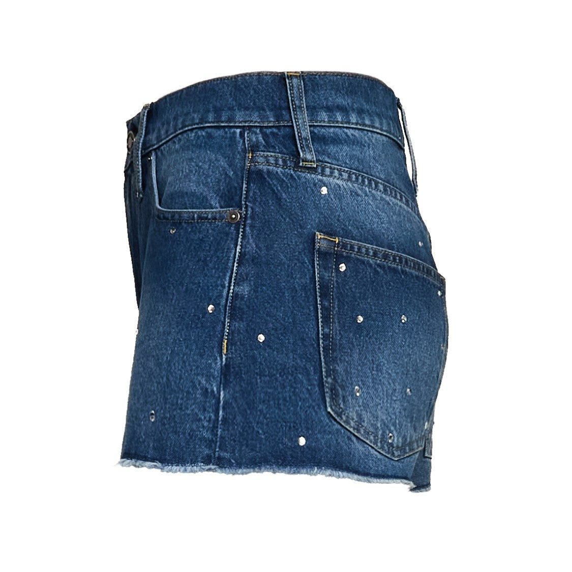 Mc2 Saint Barth Musa Strass Embellished Denim Shorts