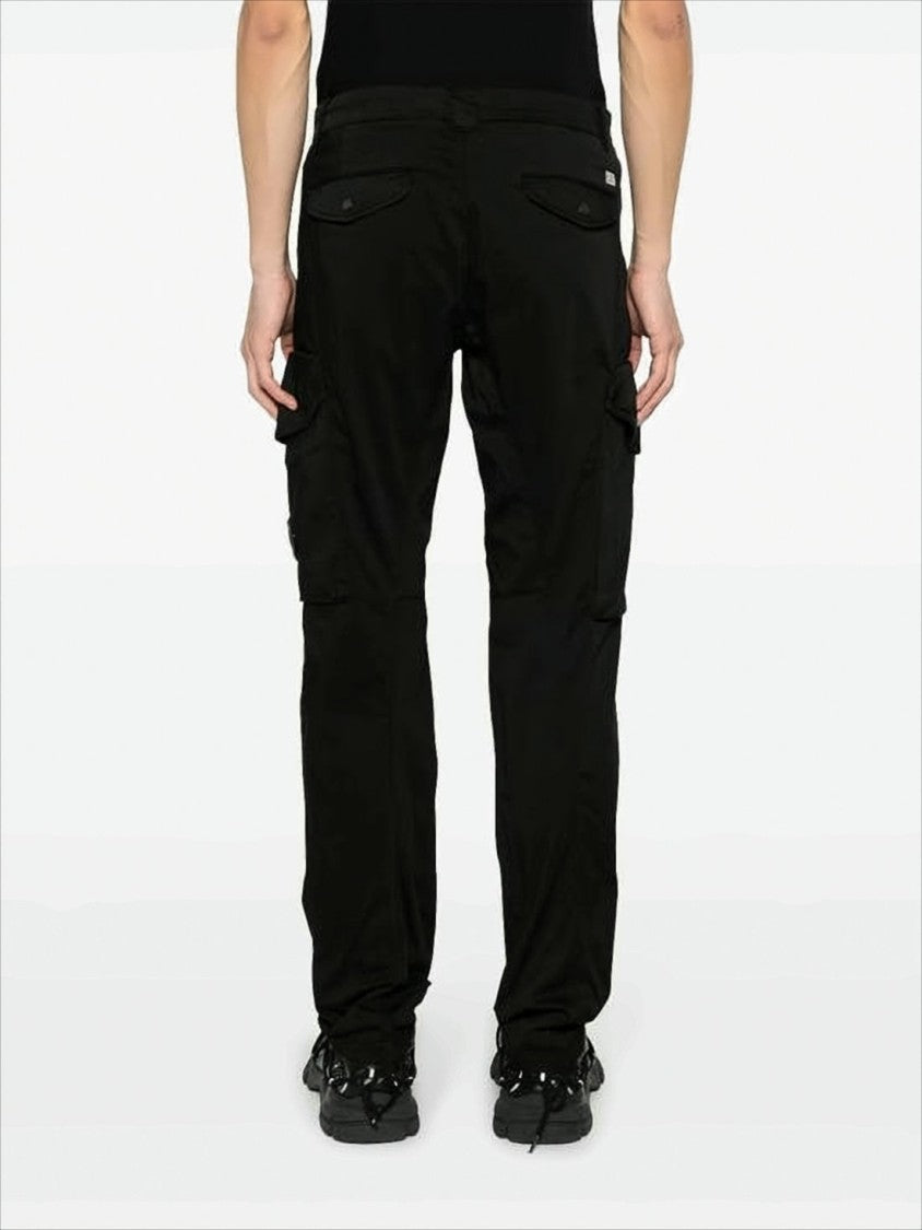 C.P. Company Slim-Fit Black Cargo Pants With Distinctive Pocket Detailing