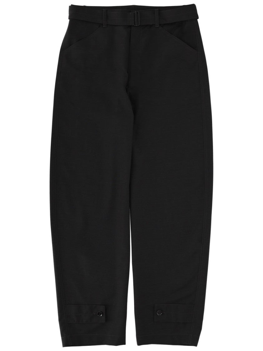 Lemaire Black Polyester-Blend Cropped Tailored Pants