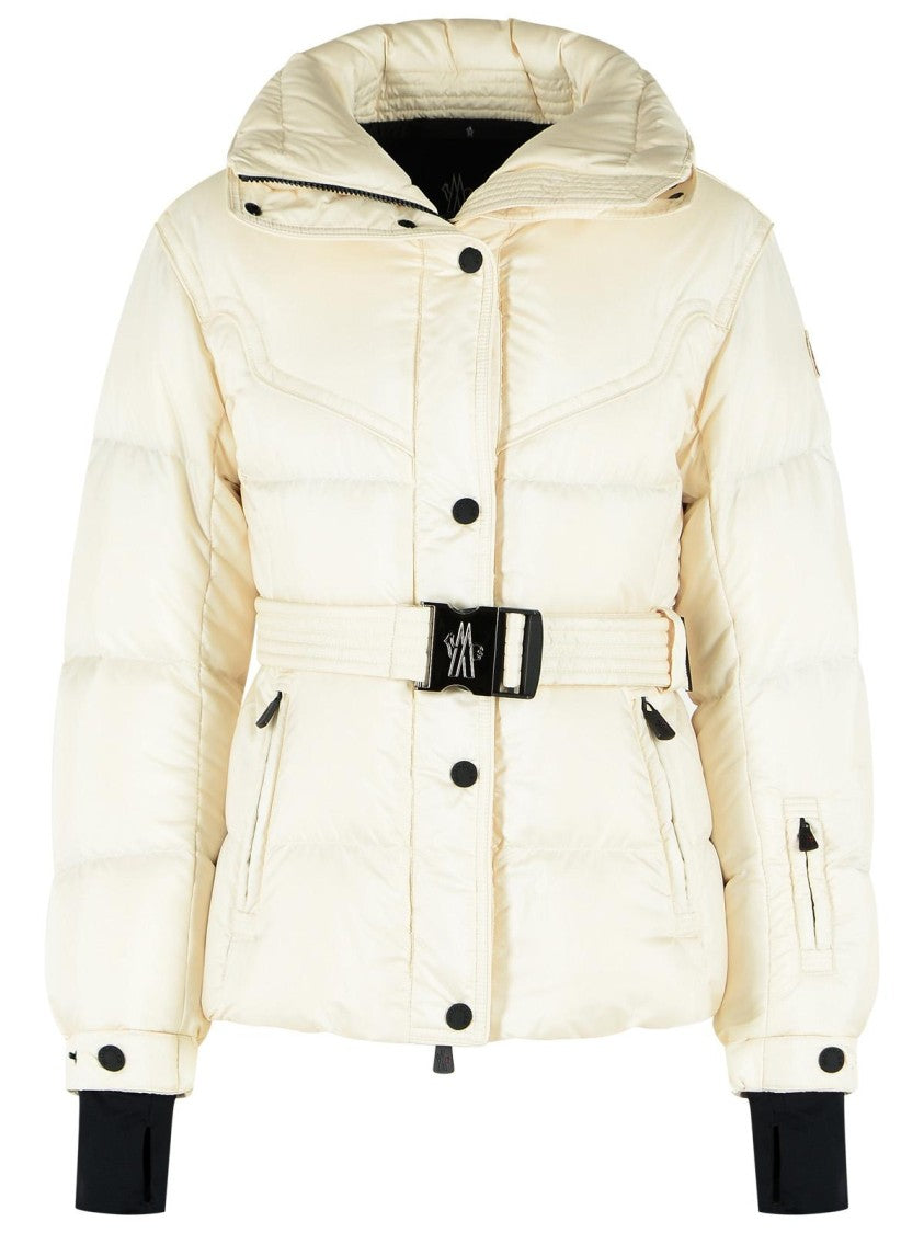 Moncler Grenoble White Karshi Insulating Belted Polyester Ski Jacket