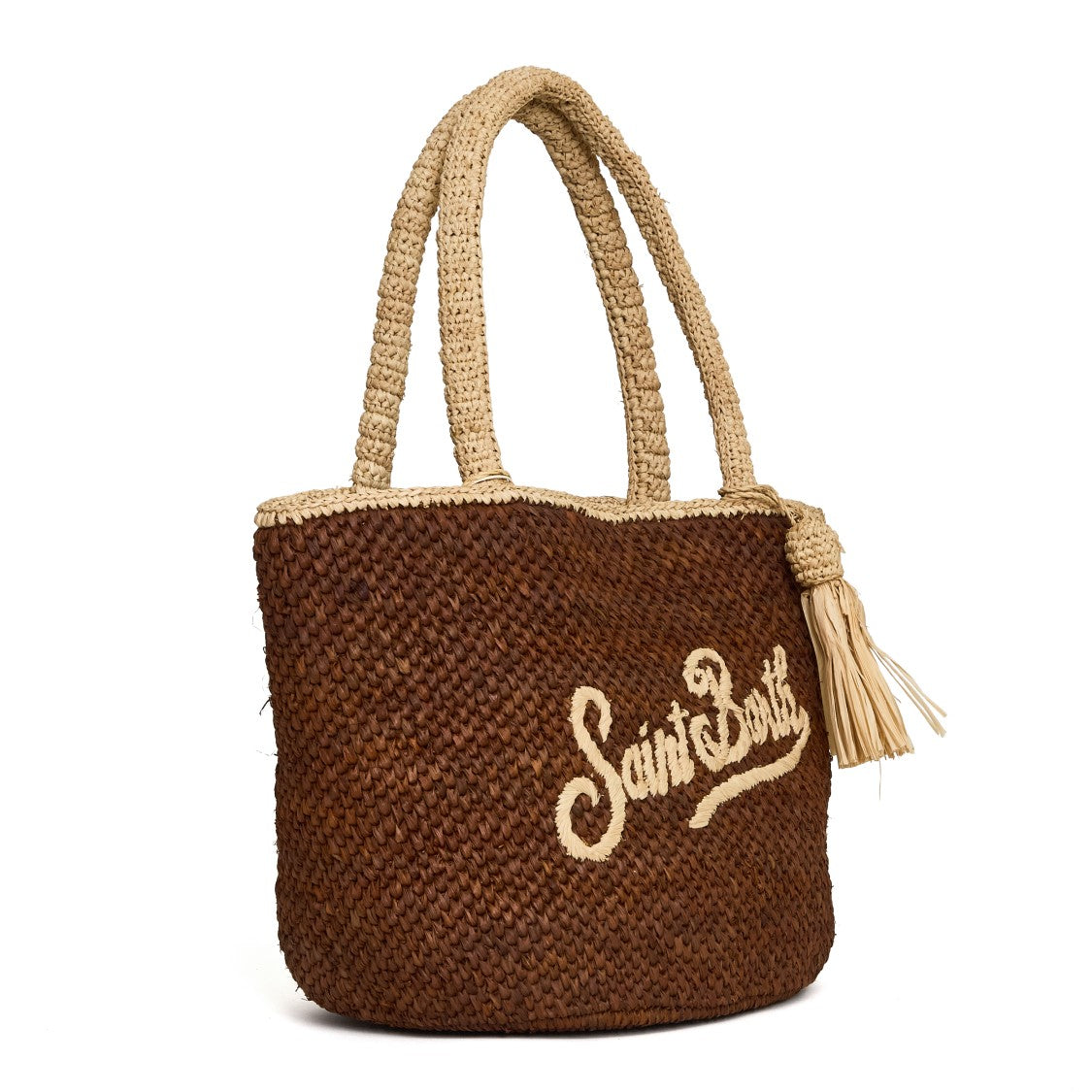 Mc2 Saint Barth Marcy Woven Bi-Color Tote Bag