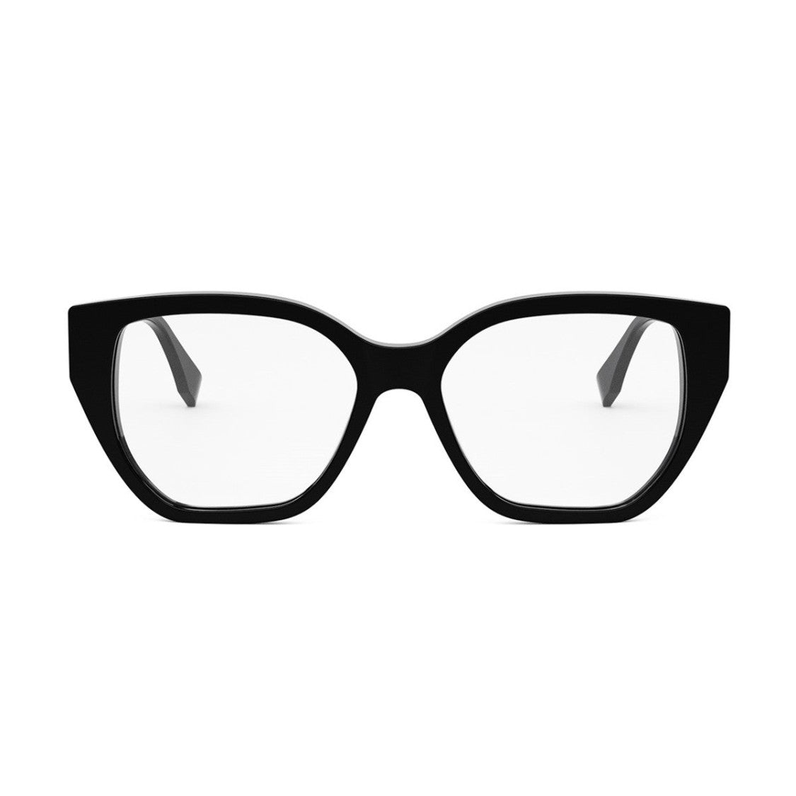 Fendi Black Ff Diamond Acetate Rectangular Sunglasses
