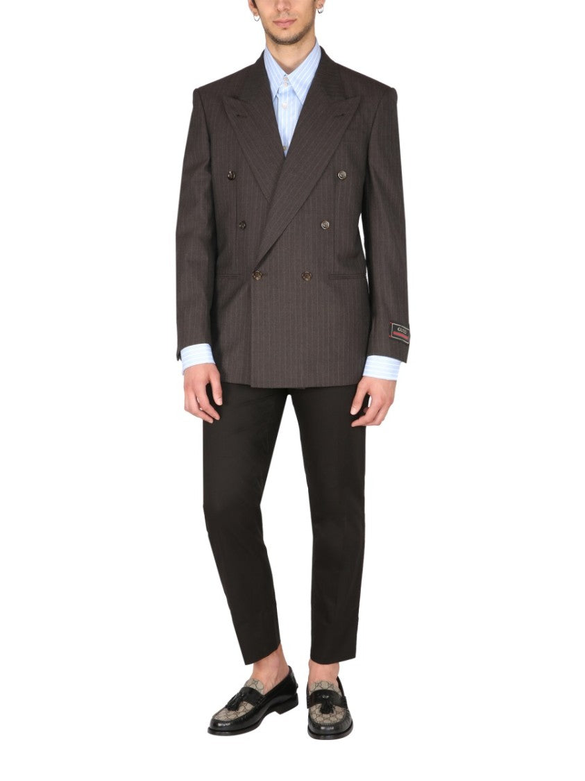 Gucci Double-Breasted Jacket With Peaked Lapels And Tailored Fit