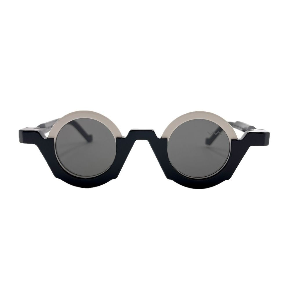 Vava Wl0080 White Label Round Black Bio-Acetate Sunglasses