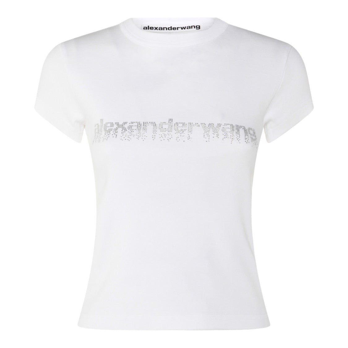 Alexander Wang Fitted Short-Sleeve T-Shirt With Subtle Embellishments