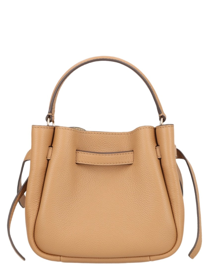 Tory Burch Textured Leather Shoulder Bag With Curved Silhouette