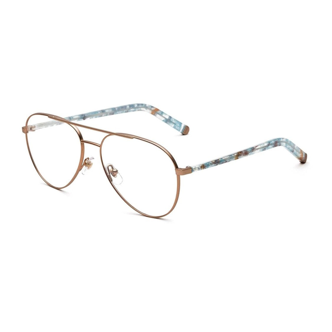 Retrosuperfuture Rose Gold Numero 34 Metal Pilot Eyeglasses