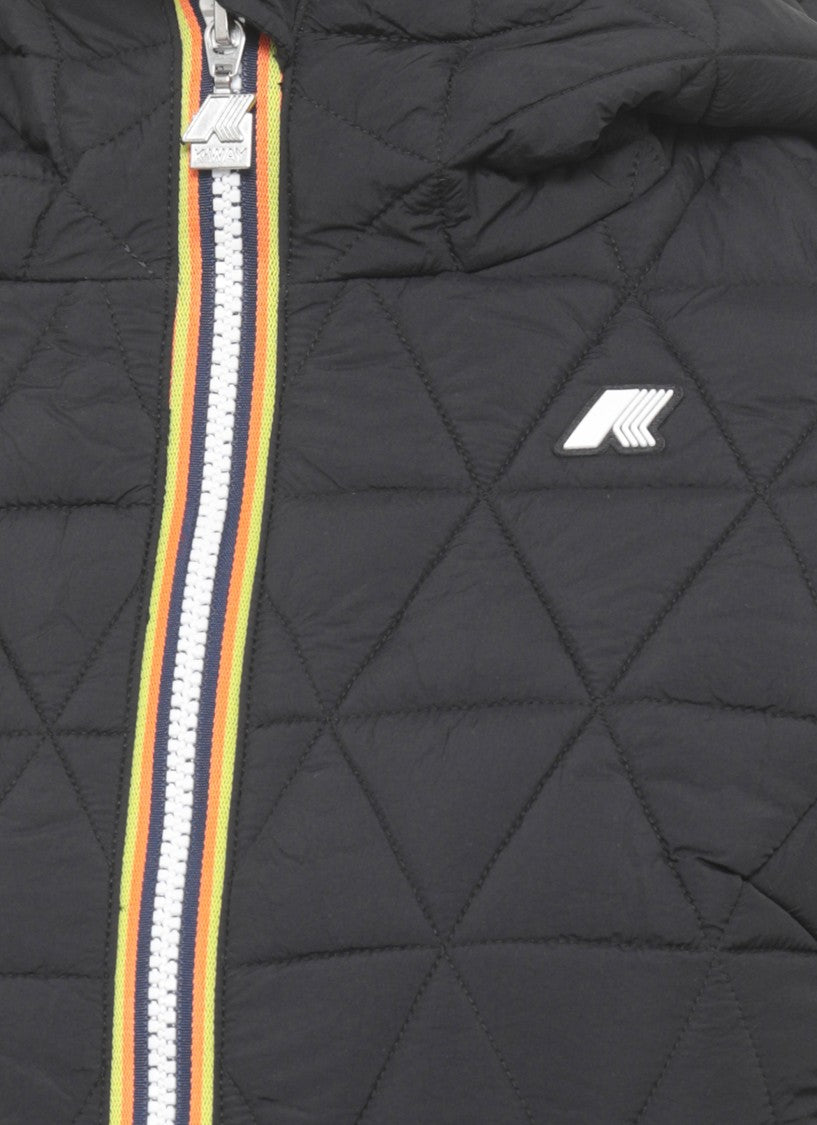 K-Way Black Lil Diamond Quilted Jacket