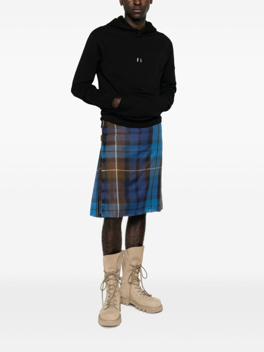 Vivienne Westwood Knee-Length Tartan Wrap Skirt With Leather Buckle Straps
