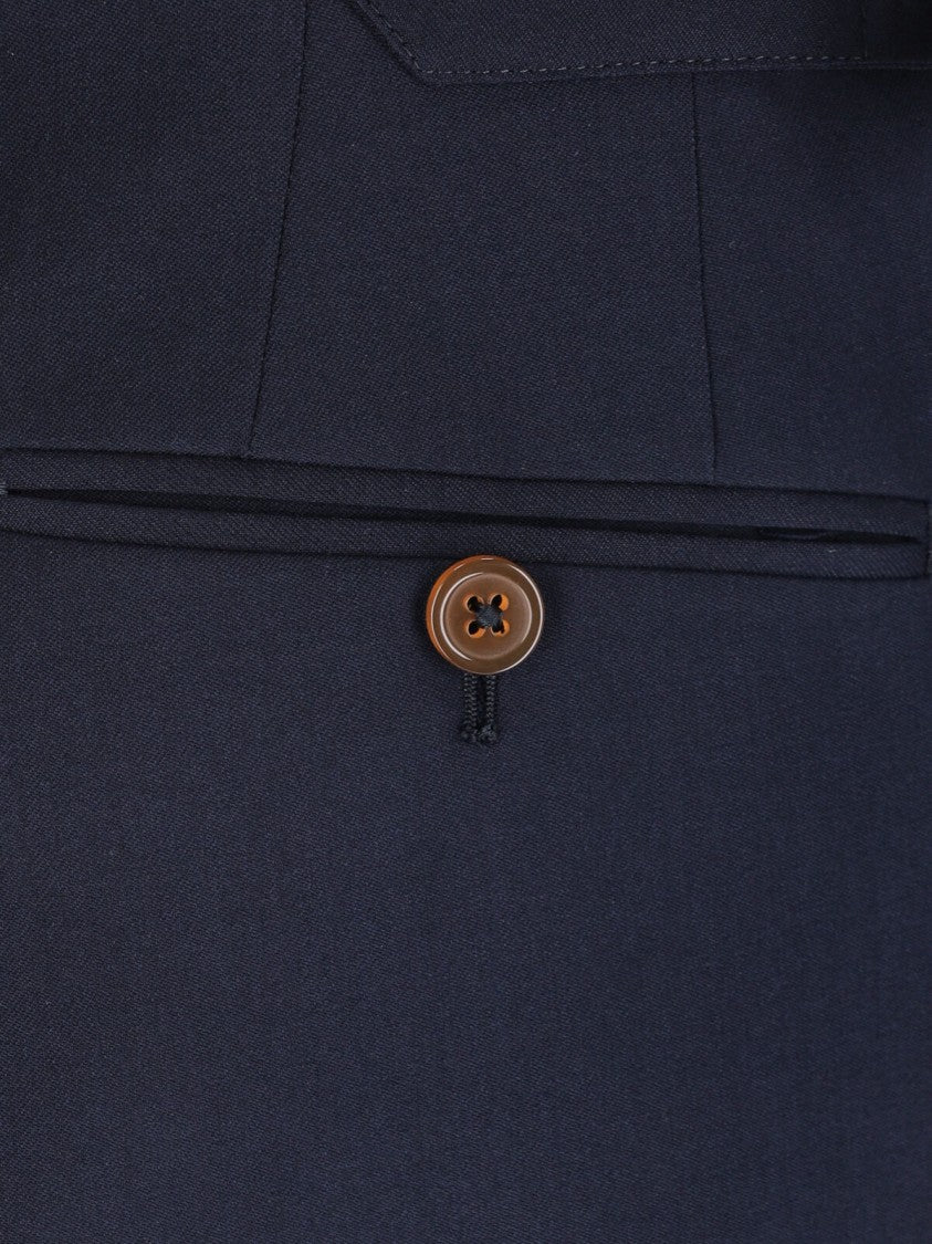 Vivienne Westwood Blue Sang Virgin Wool Straight-Leg Pants
