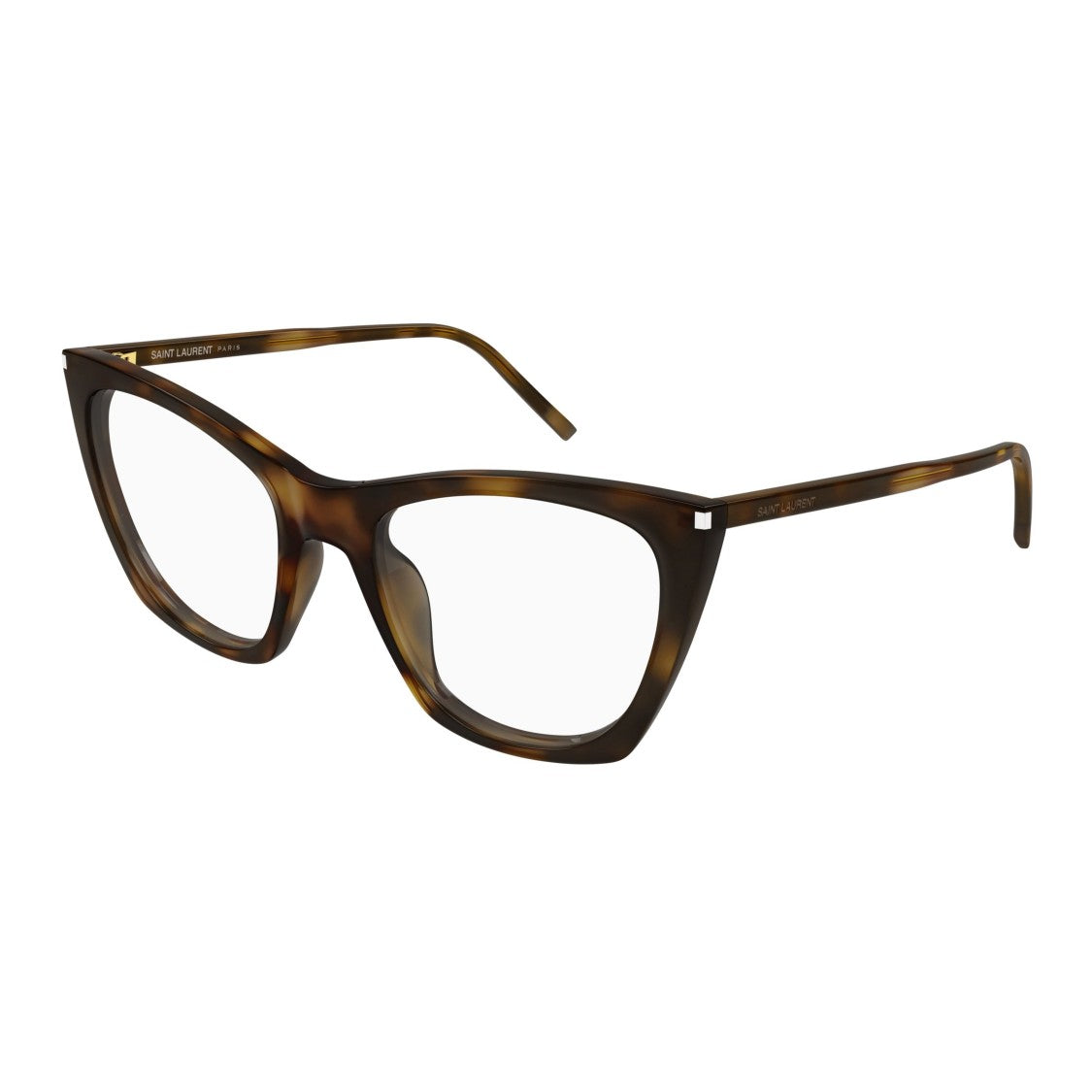 Saint Laurent Sl 214 Kate Thin Opt Oversized Cat-Eye Tortoiseshell Eyeglasses