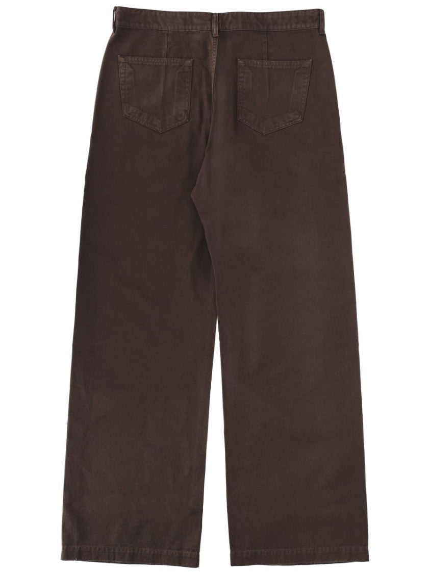 Drkshdw By Rick Owens Deep Brown Geth Wide-Leg Cotton Jeans