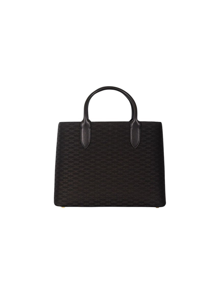 Elisabetta Franchi Rectangular Textured Detachable Strap Shoulder Bag