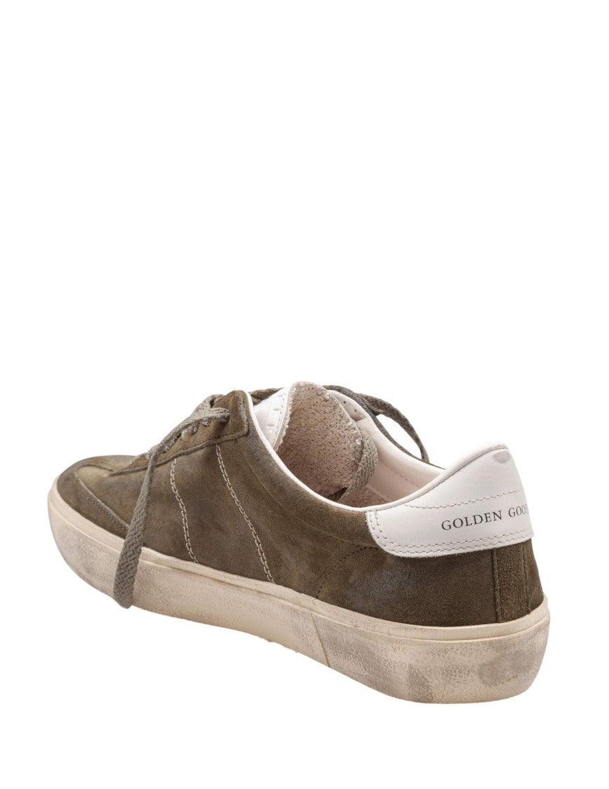 Golden Goose Soul Star Suede Sneakers, Military Green