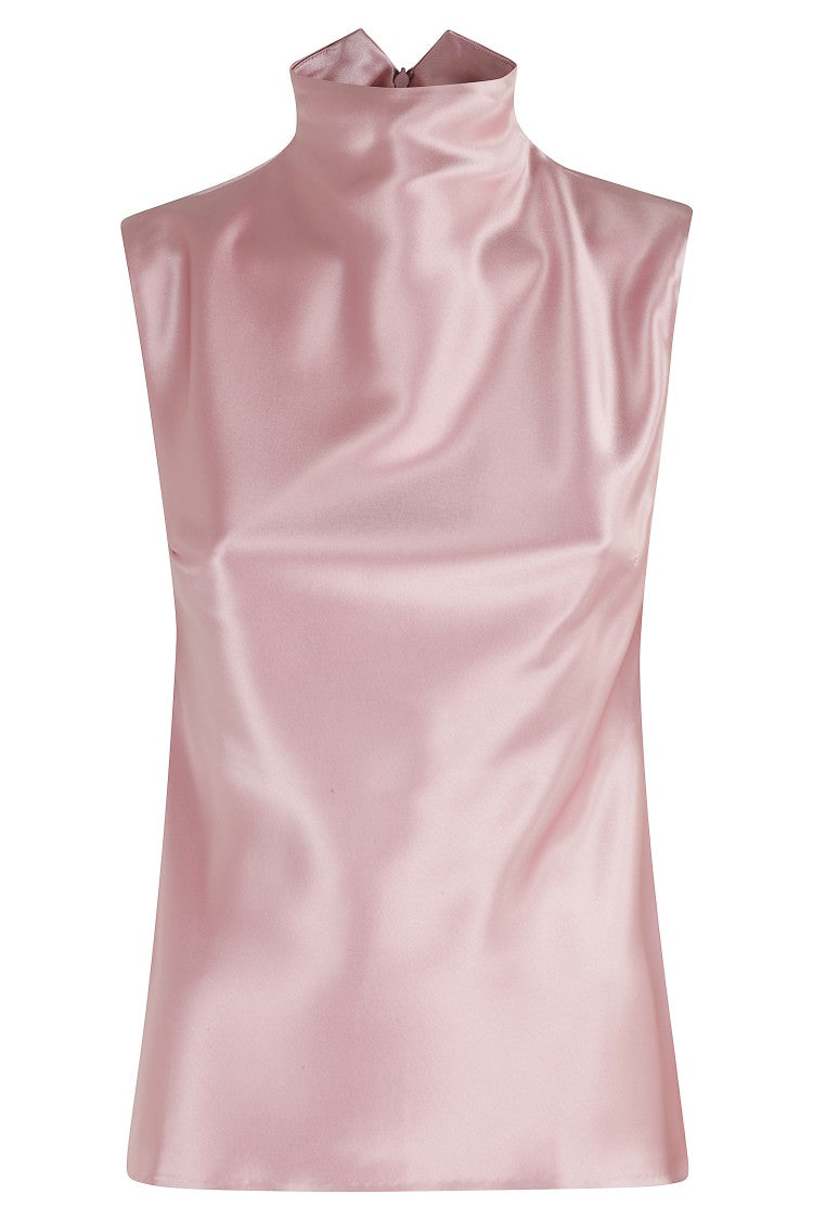 Nanushka High Neck Satin Finish Colson Top
