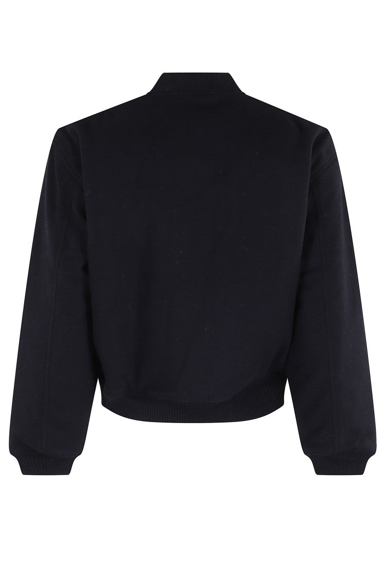 Sunflower Cropped Wool Bomber Jacket