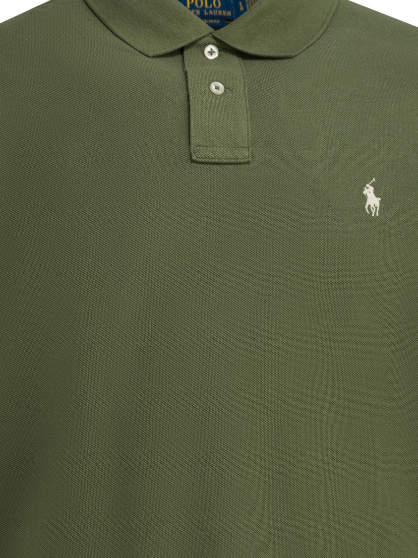 Polo Ralph Lauren Classic Green Polo Shirt With Textured Fabric And Timeless Design