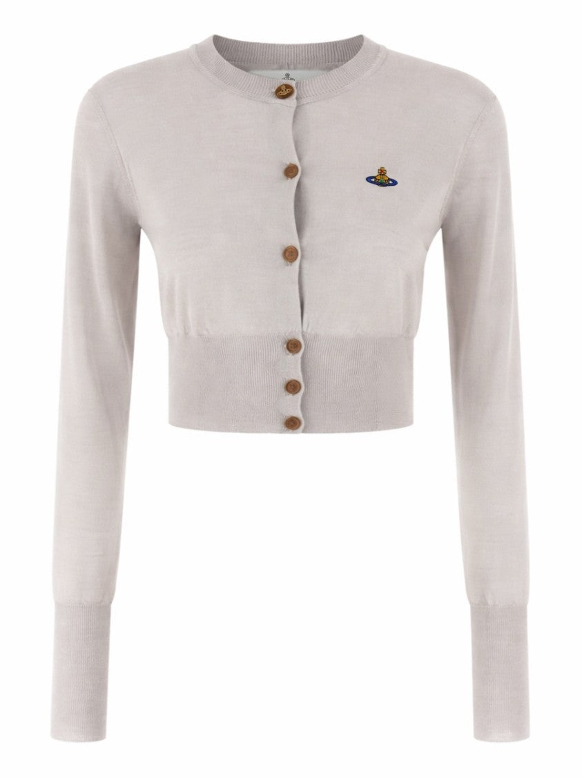 Vivienne Westwood Bea Knit Silk-Wool Cropped Cardigan