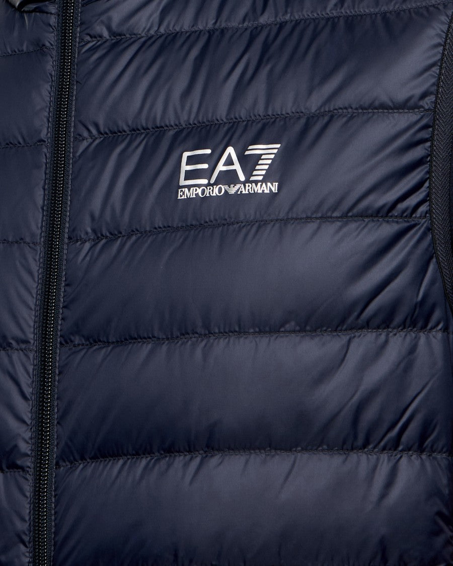 Ea7 Emporio Armani Packable Quilted Gilet With Goose Down Filling