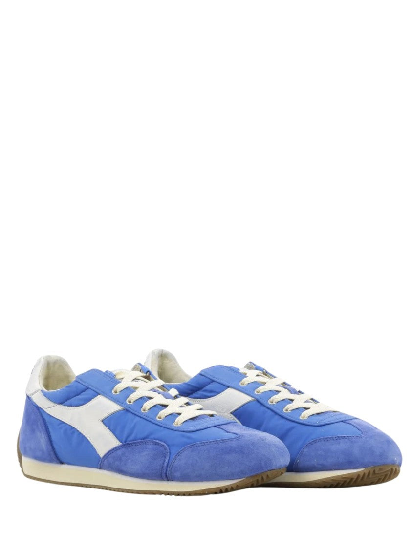 Diadora Blue Suede Fabric Low-Profile Sneakers