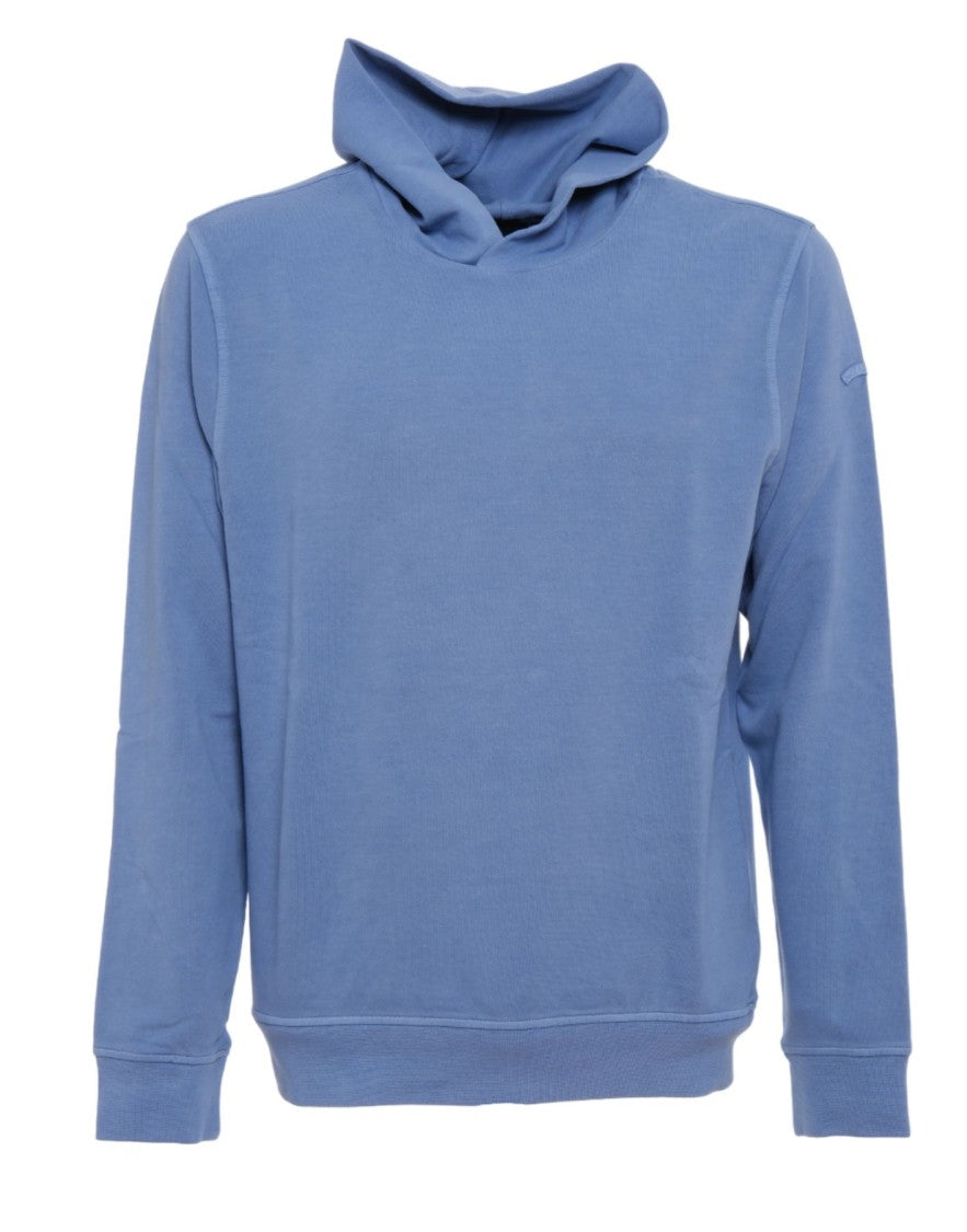 Paul & Shark High-Quality Light Blue Sweatshirt With Hood