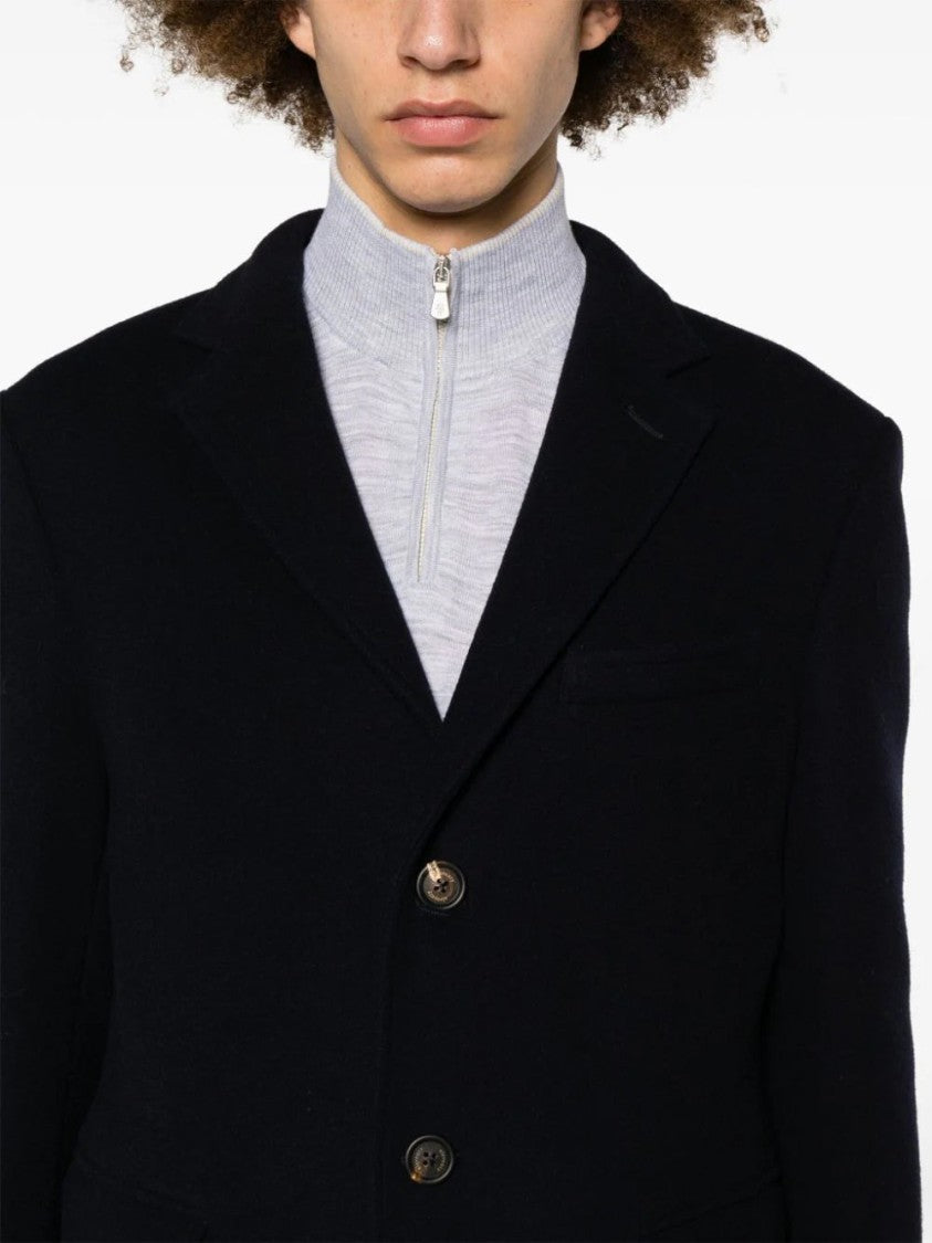 Eleventy Felted Single-Breasted Coat