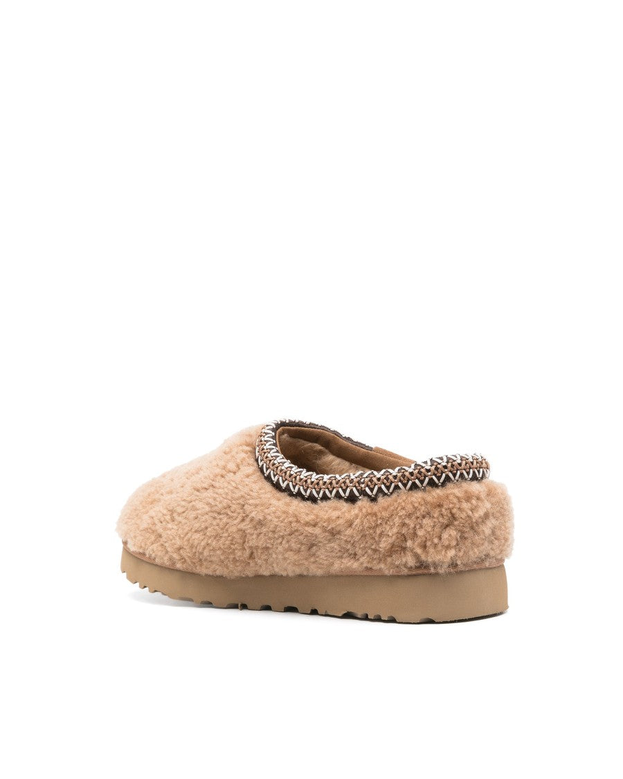 Ugg W Tasman Maxi Slides In Curly Chestnut