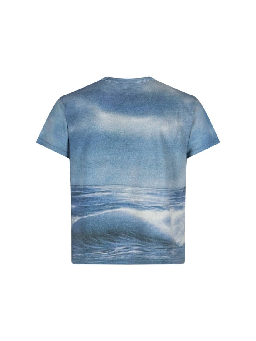 Erl Maxi Print T-Shirt – Blue