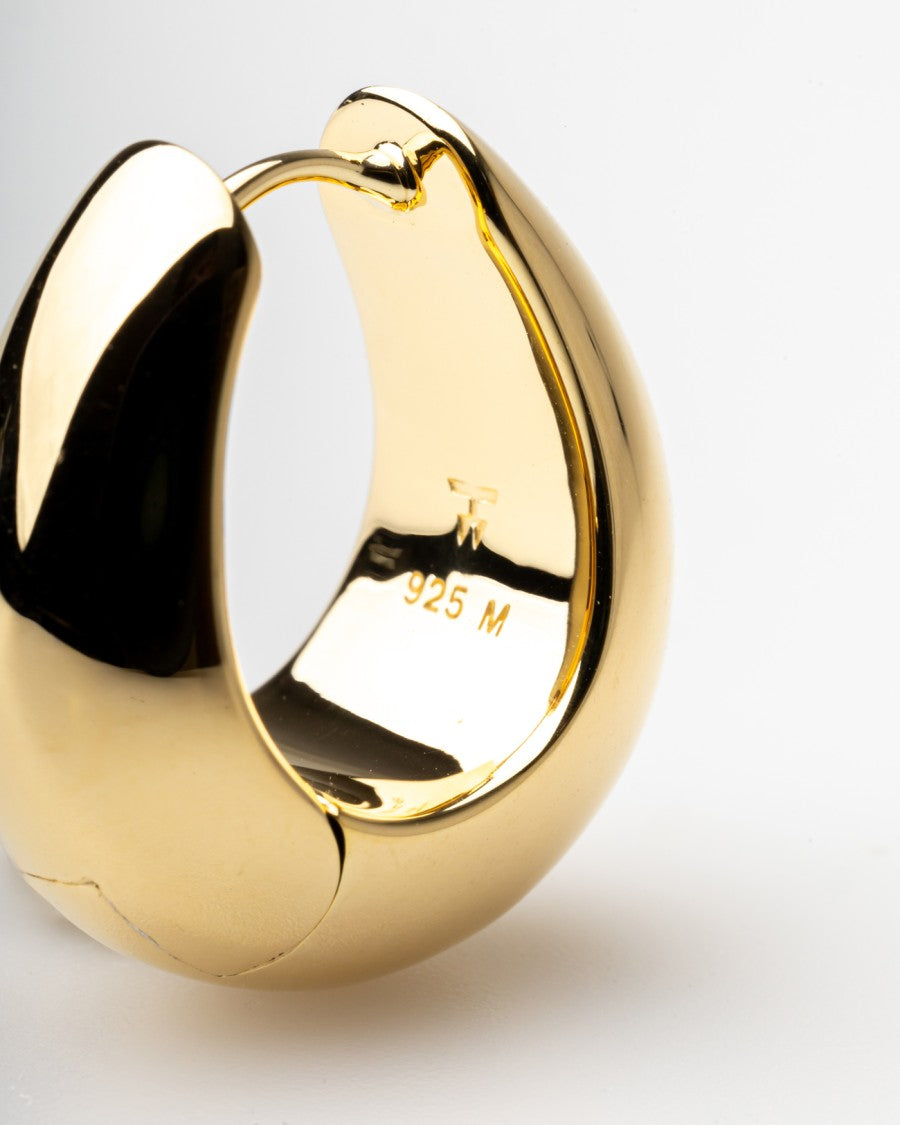 Tom Wood Ice Hoops Medium Gold