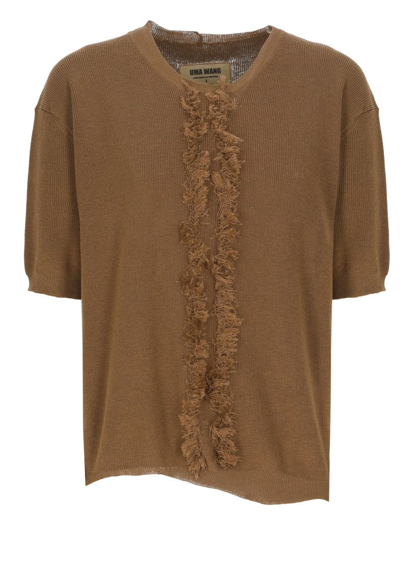Uma Wang Brown Sweater With Fringes