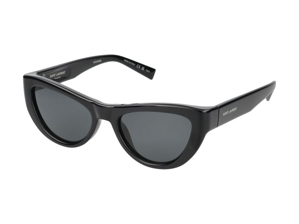 Saint Laurent Black Bold Cat-Eye Sunglasses