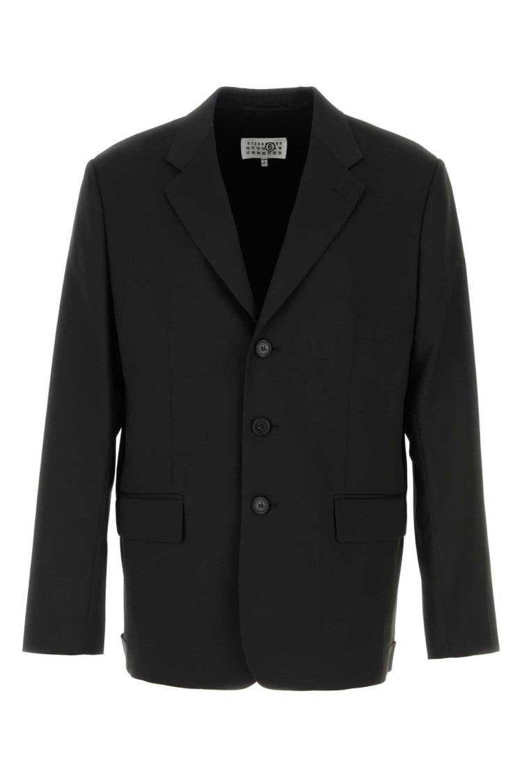 Mm6 By Maison Margiela Black Jersey Blazer