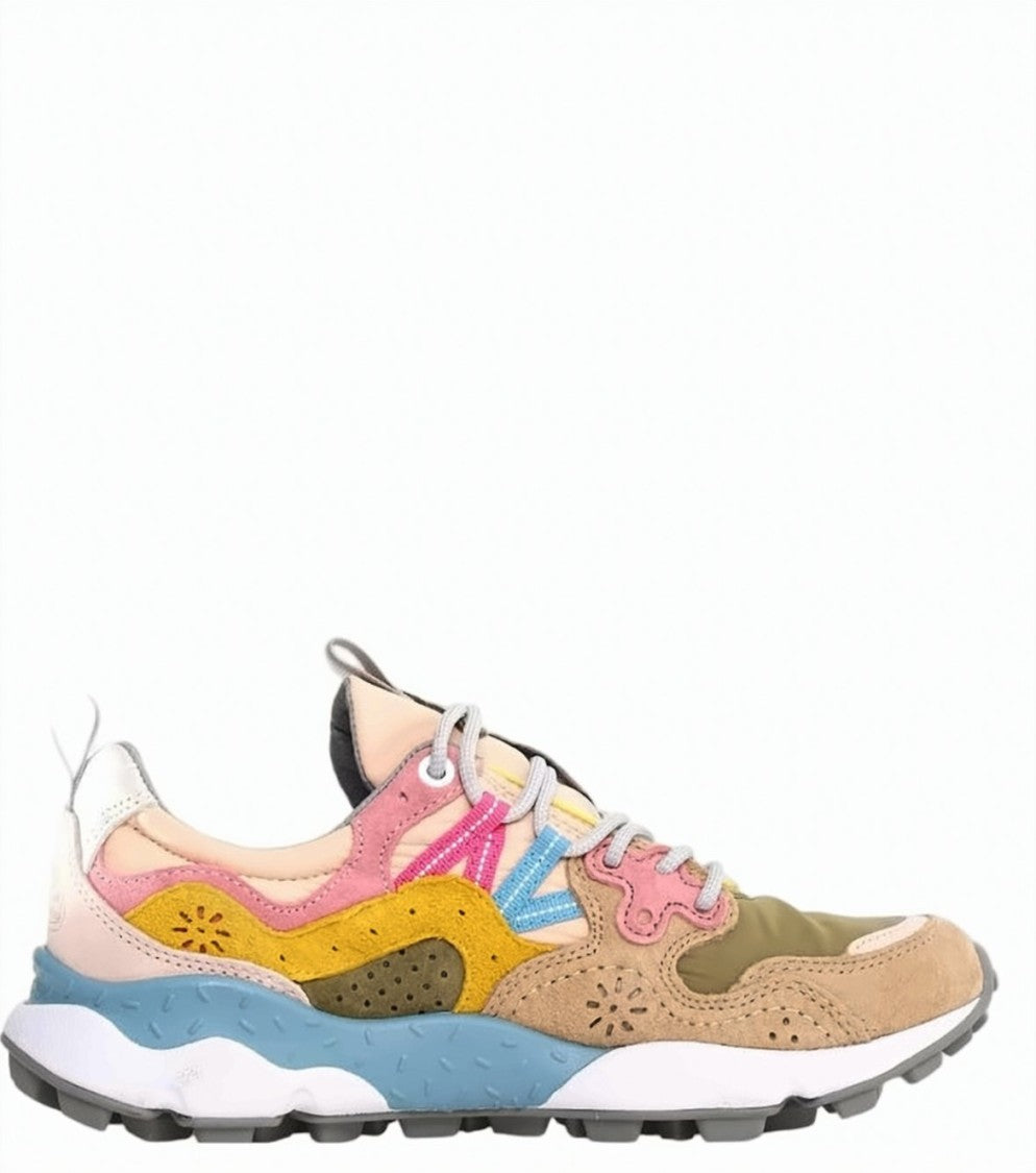 Flower Mountain Beige Yamano 3 Suede Insert Sneakers