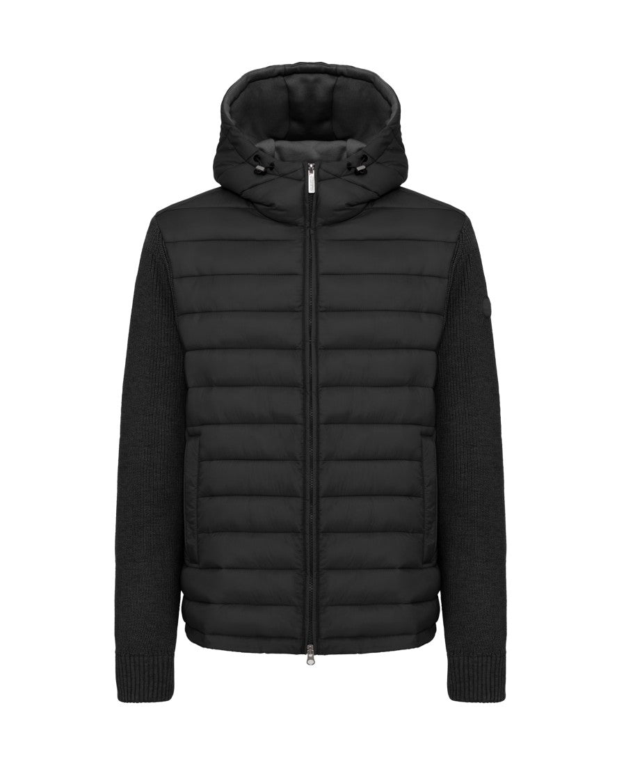Colmar Originals Black Knit Hooded Jacket With Sleeves