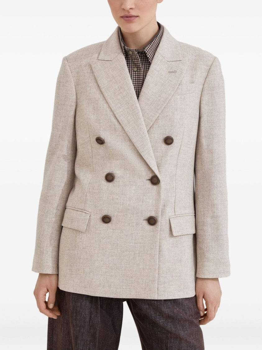 Brunello Cucinelli Double-Breasted Wool Jacket
