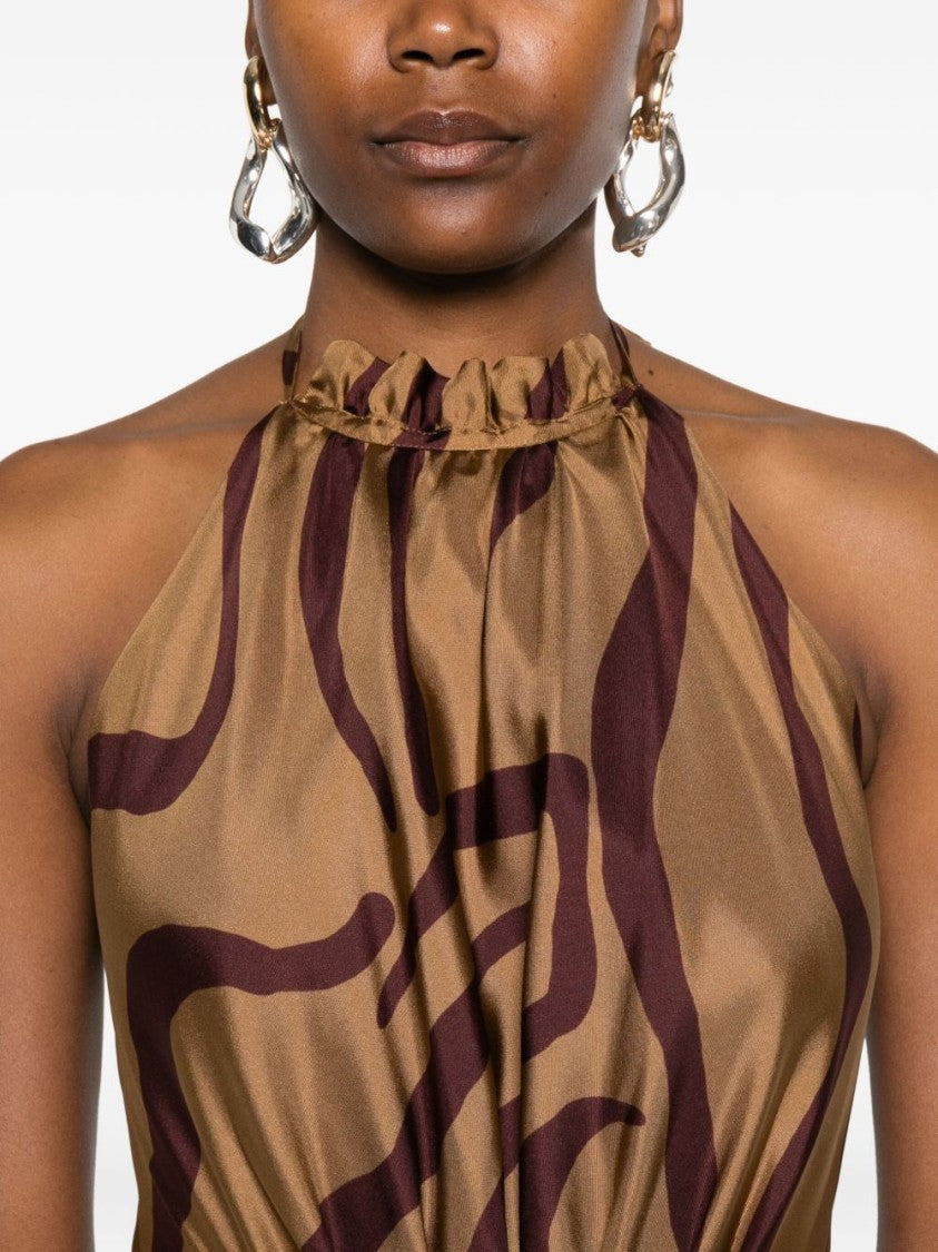Raquel Diniz Flowing Silk Maxi Dress