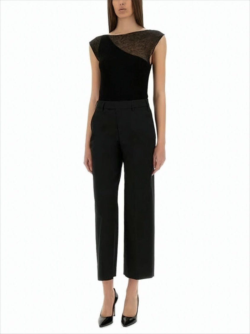 Paloma Wool Fitted Sleeveless Top With Diagonal Sheer Panel