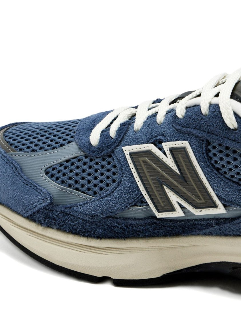 New Balance Layered Blue And Grey Sneakers With Sole
