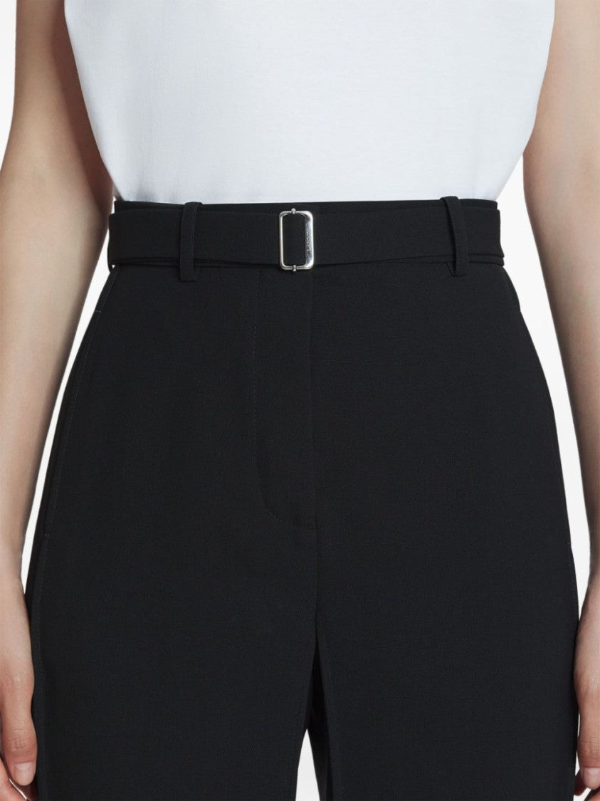 Lanvin Black Concealed Fastening Jetted Pocket Trousers